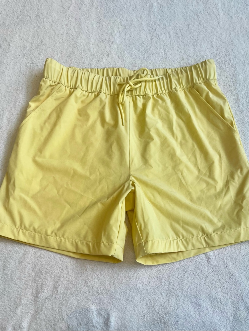 Original Use Men's Yellow Drawstring Swim Trunks